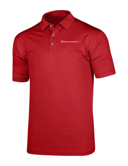 Callaway Vibrant Red Ventilated Polo w/K&R Property Management Logo