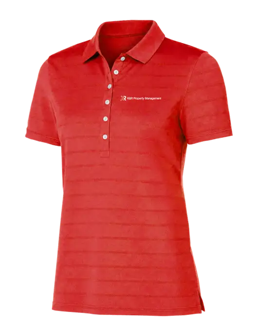 Callaway Womens Red Ventilated Polo w/K&R Property Management Logo