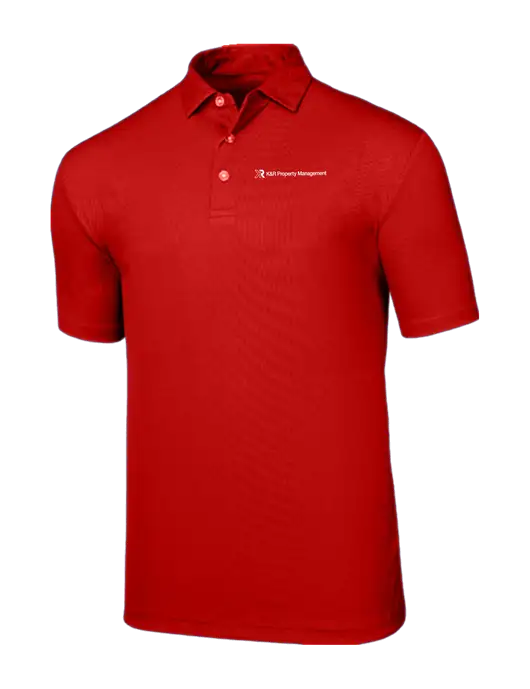 Callaway Birdseye Red Polo w/K&R Property Management Logo