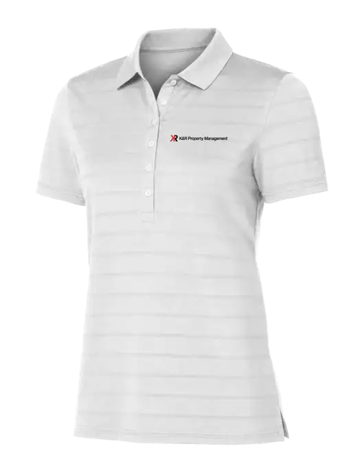 Callaway Womens Bright White Ventilated Polo w/K&R Property Management Logo