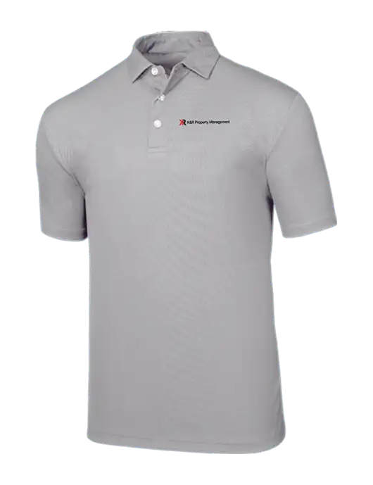 Callaway Birdseye Light Grey Polo w/K&R Property Management Logo