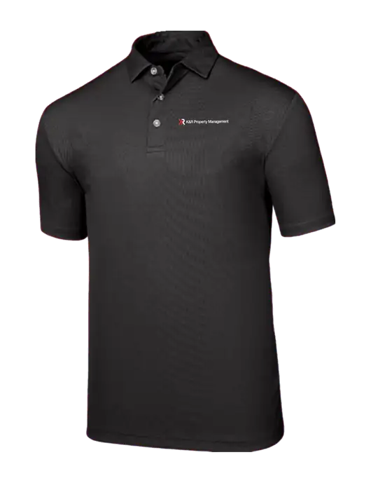 Callaway Birdseye Black Polo w/K&R Property Management Logo