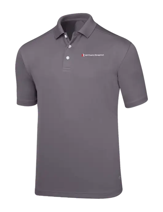 Callaway Core Medium Grey Performance Polo w/K&R Property Management Logo