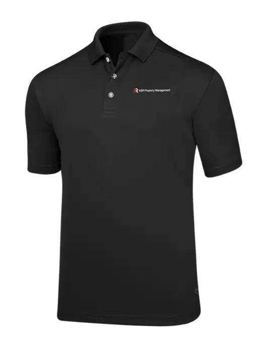 Callaway Core Black Performance Polo w/K&R Property Management Logo