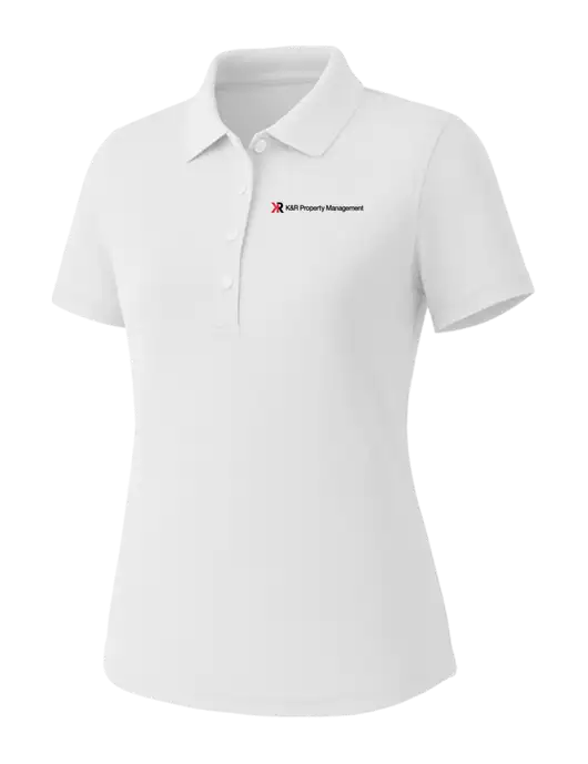 Callaway Womens Core Bright White Performance Polo w/K&R Property Management Logo