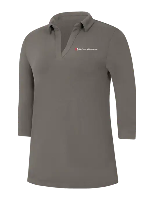 Womens Dark Grey Luxe Knit Tunic w/K&R Property Management Logo