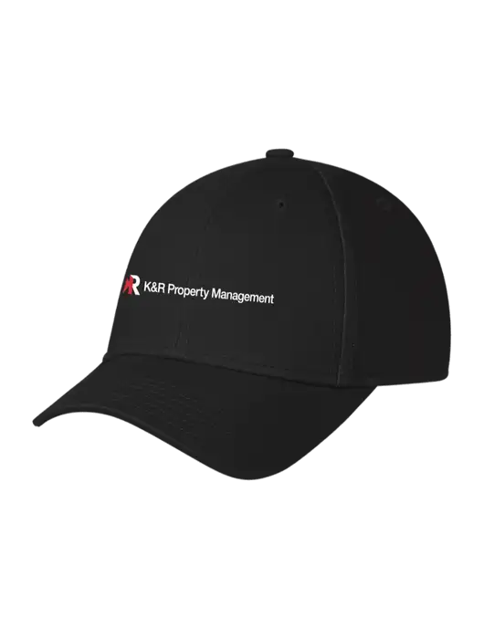 Black Structured Cap Hook & Loop w/K&R Property Management Logo