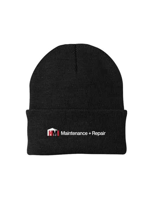 Black Knit Cap w/HMI Maintenance + Repair Logo