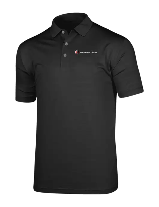 Callaway Vibrant Black Ventilated Polo w/HMI Maintenance + Repair Logo