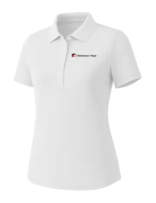 Callaway Womens Core Bright White Performance Polo w/HMI Maintenance + Repair Logo