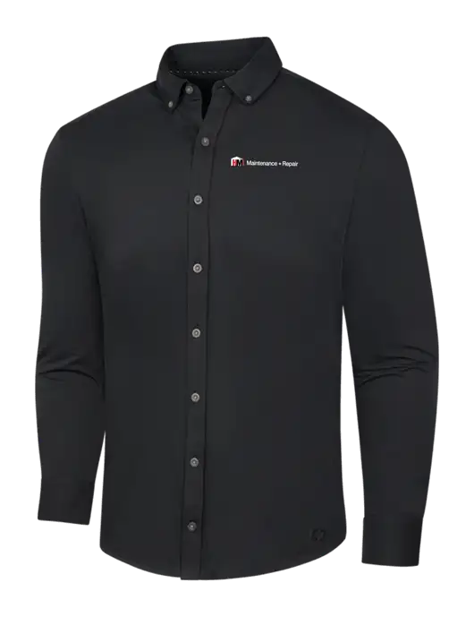OGIO Blacktop Modern Code Stretch Button-Up Shirt w/HMI Maintenance + Repair Logo