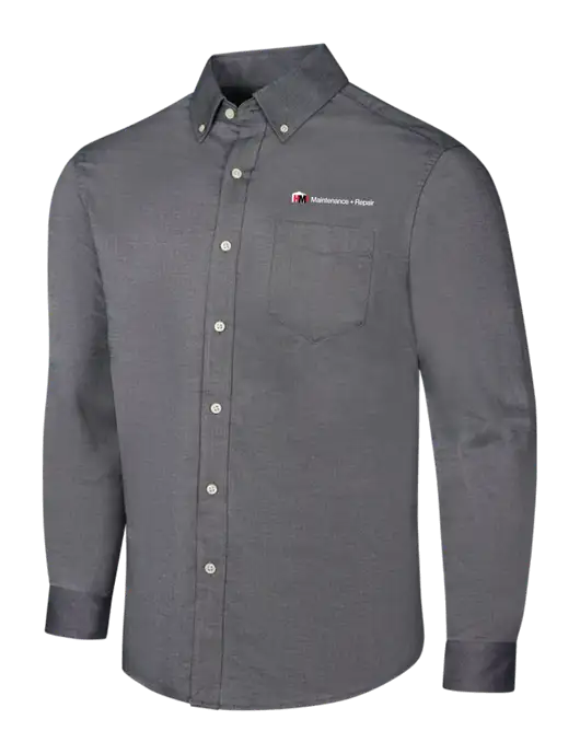 Dark Grey SuperPro Oxford Shirt w/HMI Maintenance + Repair Logo