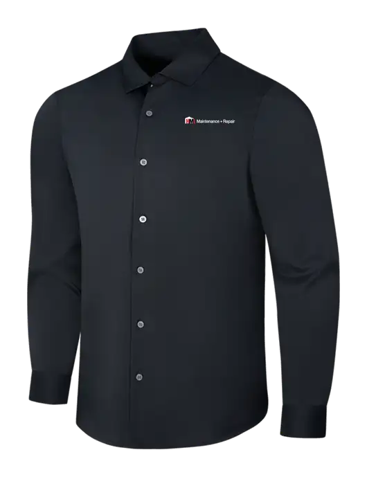 Black City Stretch Shirt w/HMI Maintenance + Repair Logo