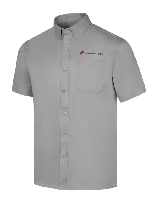 Short Sleeve Light Grey Superpro React Twill Shirt w/HMI Maintenance + Repair Logo