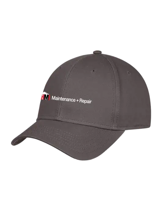 Charcoal Structured Cap Hook & Loop w/HMI Maintenance + Repair Logo
