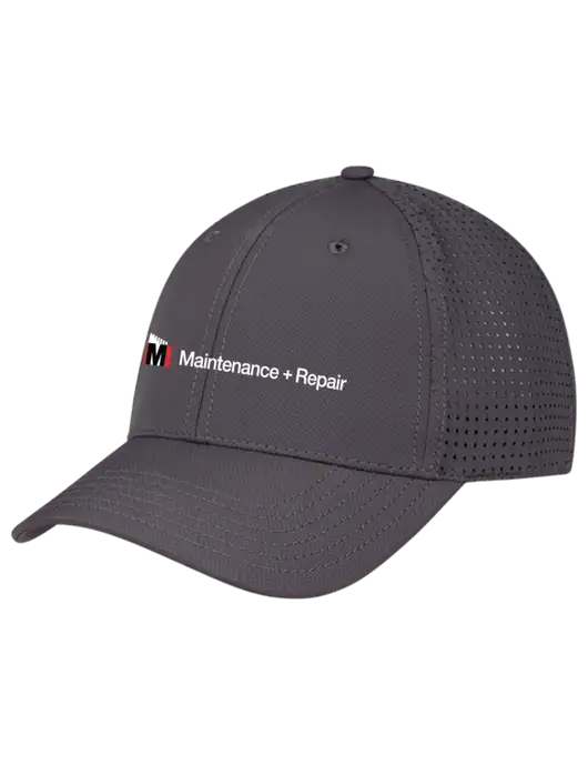 Charcoal Performance Stretchable Cap Hook & Loop w/HMI Maintenance + Repair Logo