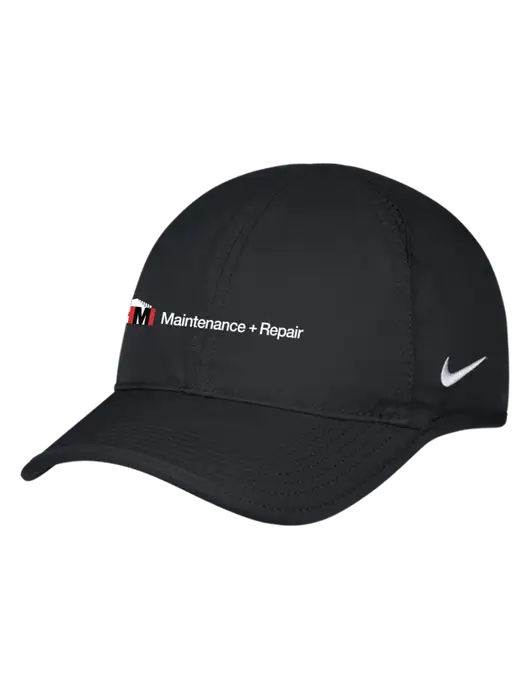 Nike Black Featherlight Cap w/HMI Maintenance + Repair Logo