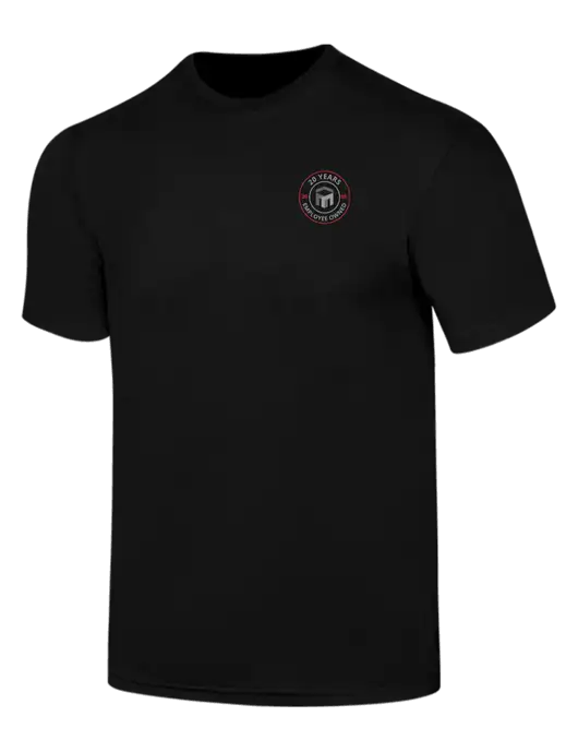 Simply Soft Black 4.5oz  Poly/Combed Ring Spun Cotton T-Shirt w/20 Years of Trust Logo