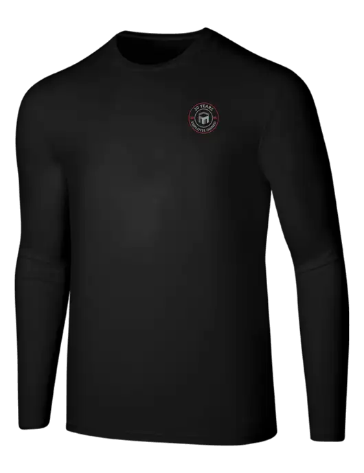Seriously Soft Black Long Sleeve T-Shirt w/20 Years of Trust Logo