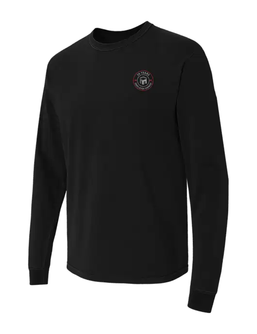 Comfort Colors Garment-Dyed Black Heavyweight Long Sleeve T-Shirt w/20 Years of Trust Logo
