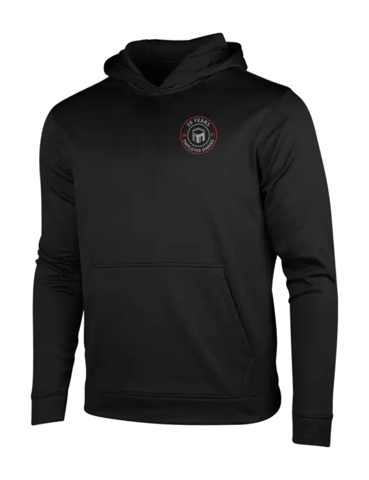 Black Fleece Sport-Wick Hooded Pullover w/20 Years of Trust Logo