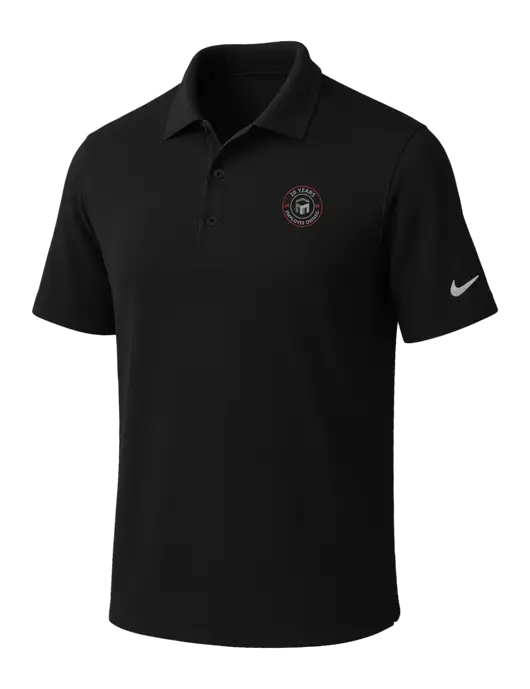 NIKE Black Dri-Fit Micro Pique Polo w/20 Years of Trust Logo