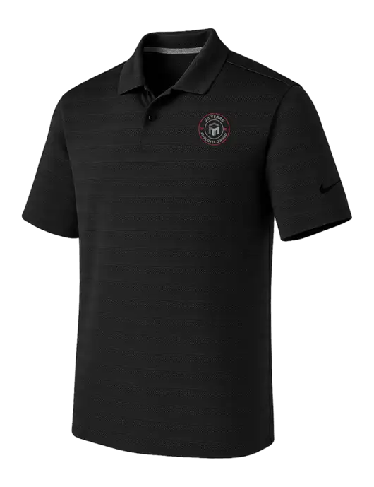 Nike Black Dri-FIT Vapor Jacquard Polo w/20 Years of Trust Logo