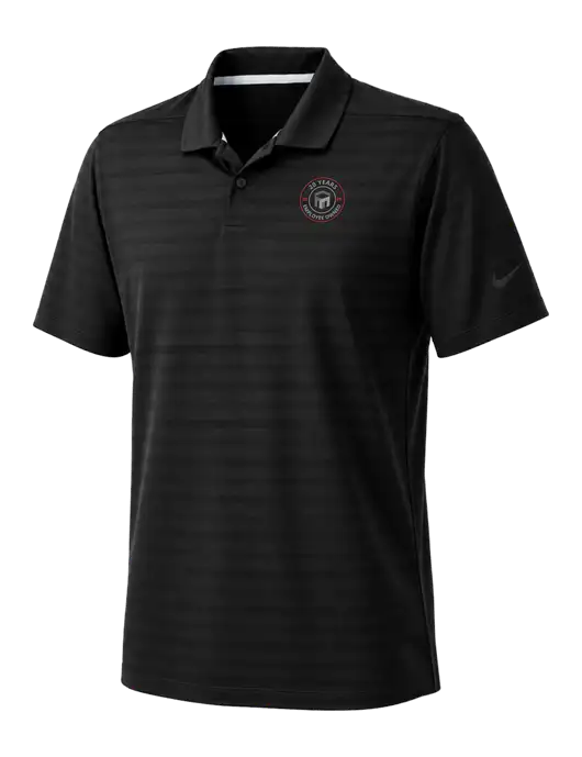 Nike Black Dri-FIT Vapor Jacquard Polo w/20 Years of Trust Logo