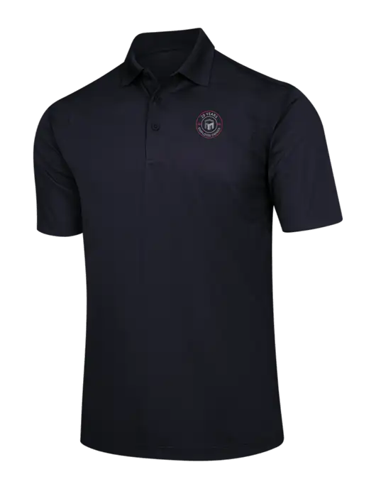Black Micropique Sport-Wick Polo w/20 Years of Trust Logo