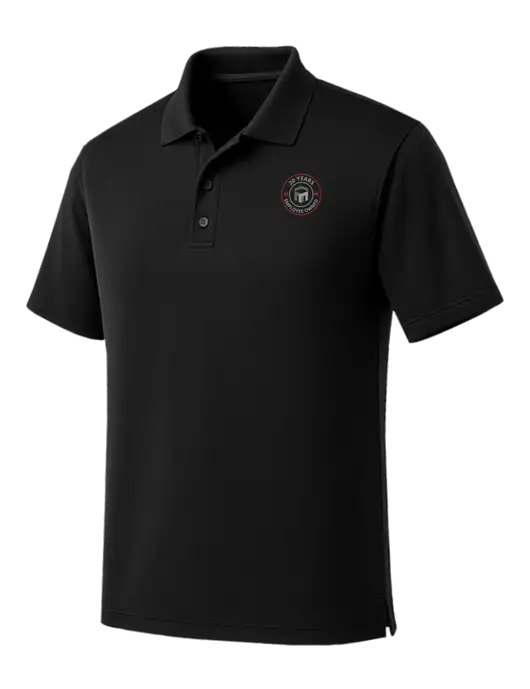 Black Dry Zone UV Micro Mesh Polo w/20 Years of Trust Logo