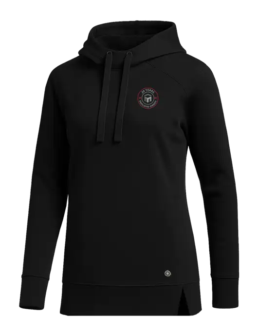 OGIO Black Womens Luuma Pullover Fleece Hoodie w/20 Years of Trust Logo