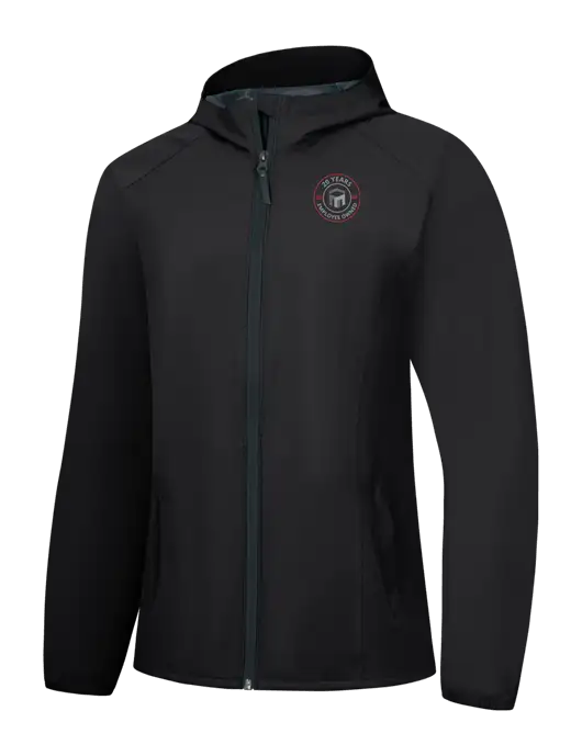 Womens Black Essential Rain Jacket w/20 Years of Trust Logo