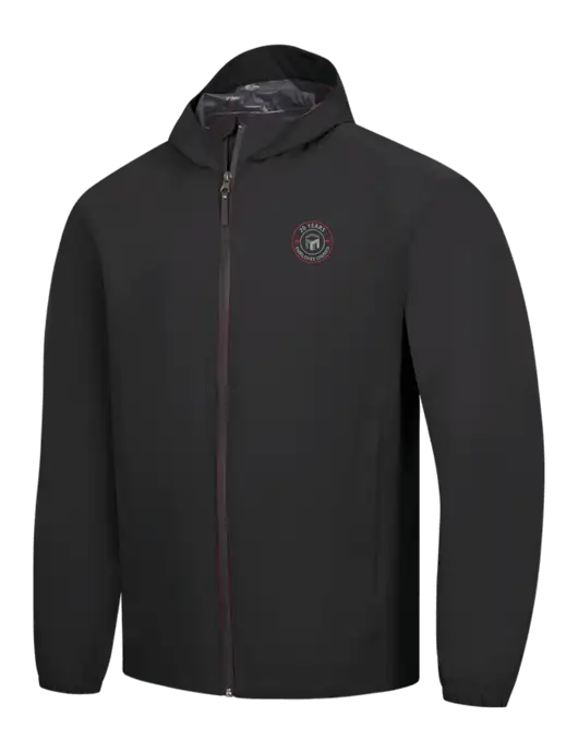 Black Essential Rain Jacket w/20 Years of Trust Logo