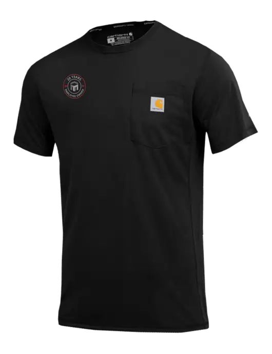Carhartt Force Black Short Sleeve Pocket T-Shirt w/20 Years of Trust Logo