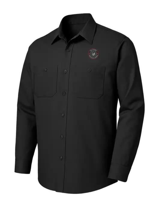 Red Kap Black Long Sleeve Work Shirt w/20 Years of Trust Logo