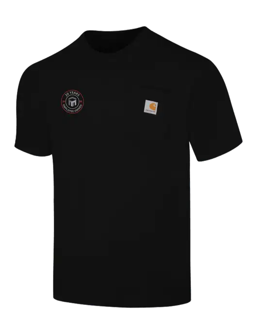 Carhartt Workwear Black Pocket Short Sleeve T-Shirt w/20 Years of Trust Logo