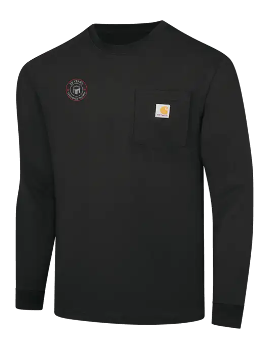 Carhartt Black Workwear Pocket Long Sleeve T-Shirt w/20 Years of Trust Logo