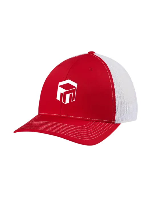 Richardson Adjustable Snapback Original 112 Trucker Cap Red w/White Mesh w/The Management Trust Logo