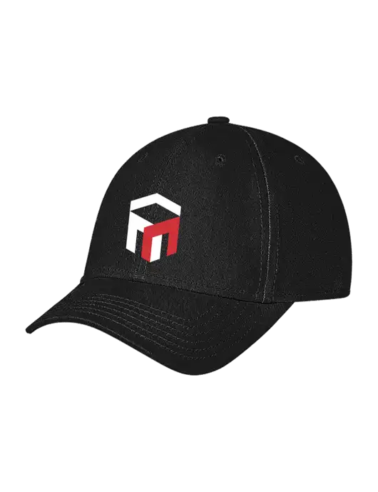 Black Structured Soft Snap Closure Hook & Loop Cap w/The Management Trust Logo