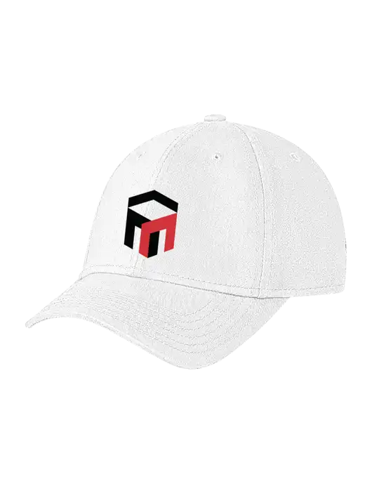 White Structured Soft Snap Closure Hook & Loop Cap w/The Management Trust Logo