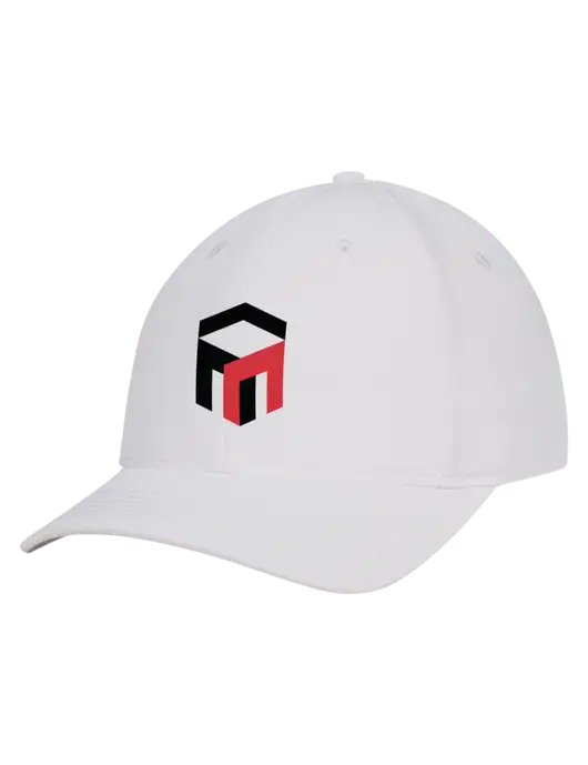 White Nylon Twill Performance Cap w/The Management Trust Logo