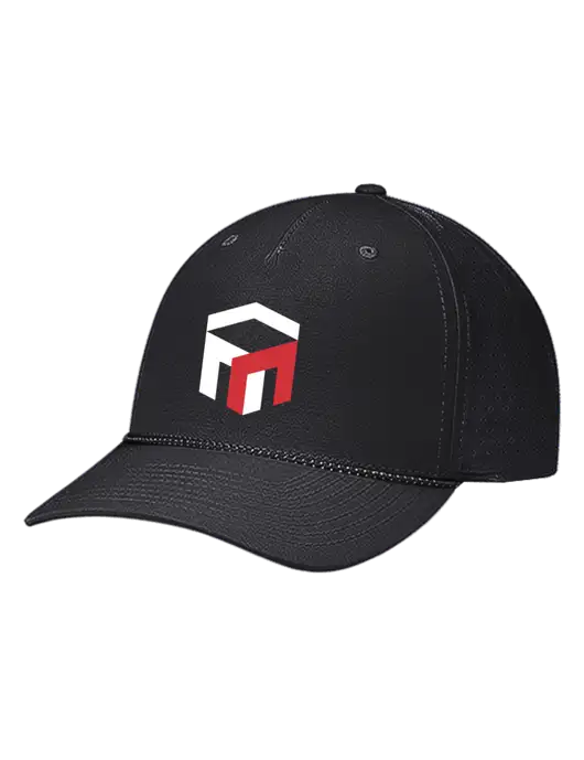 Richardson Laser Perf Performance Black/Black-Grey Rope Cap w/The Management Trust Logo