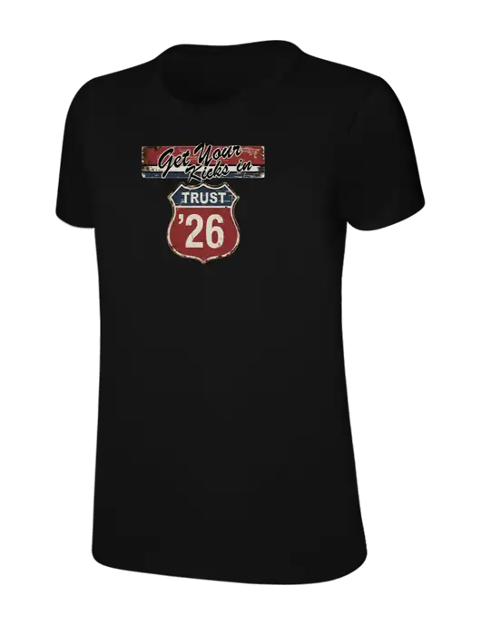 Womens Ring Spun Jet Black 4.5 oz T-Shirt w/Trust '26 Logo