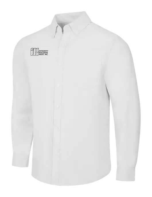 White SuperPro Oxford Shirt w/Integrity Builders West Logo