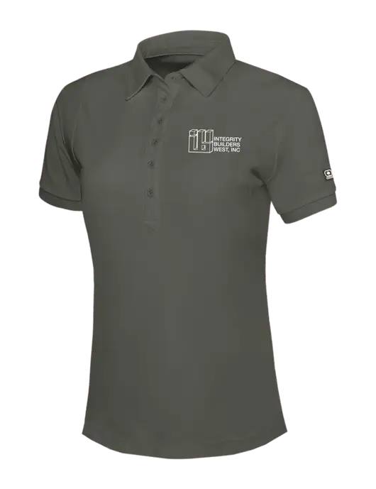 OGIO Womens Medium Grey Jewel Polo w/Integrity Builders West Logo