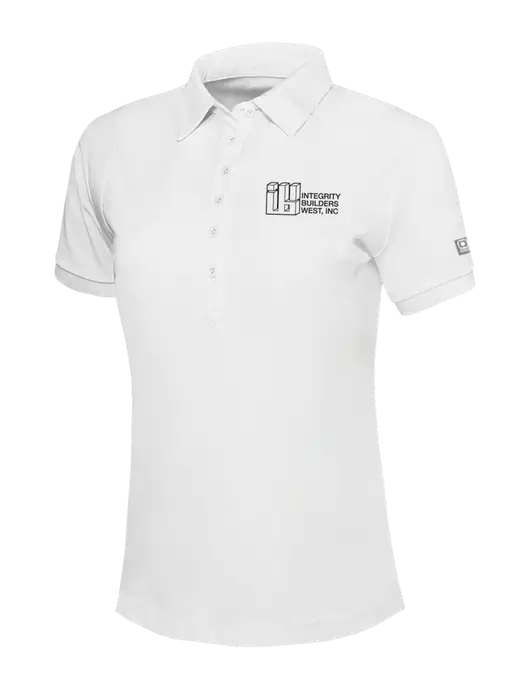 OGIO Womens Bright White Jewel Polo w/Integrity Builders West Logo