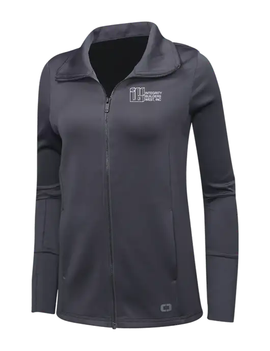 OGIO Dark Grey Womens Endurance Modern Performance Full-Zip w/Integrity Builders West Logo