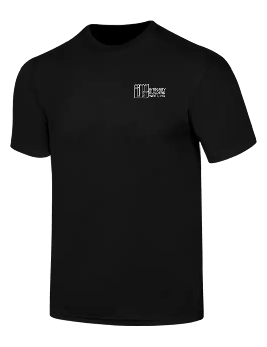 Simply Soft Black 4.5oz  Poly/Combed Ring Spun Cotton T-Shirt w/Integrity Builders West Logo