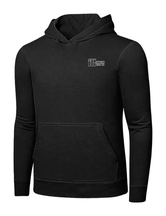Jet Black 7.8 oz Ring Spun Hooded Sweatshirt w/Integrity Builders West Logo