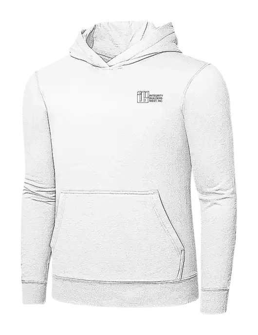 White 7.8 oz Ring Spun Hooded Sweatshirt w/Integrity Builders West Logo